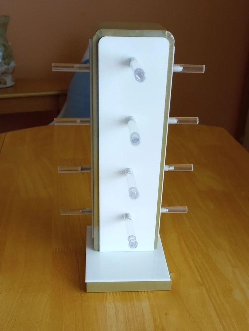 Gold & White Eyeglasses Organizer Tower